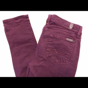 Eggplant skinny jeans